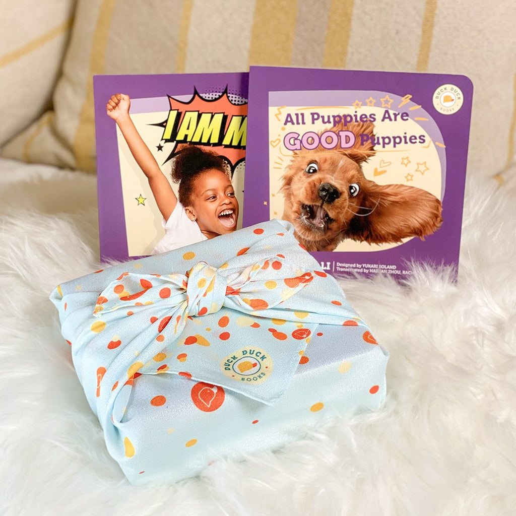 Duck Duck Books kids book gift set in English, I Am Me, All Puppies Are Good Puppies